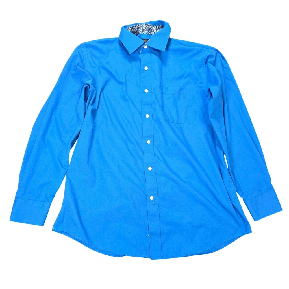Alexander Julian Colours Button Down Shirt Men's Size M‎ 15-15½ 32/33 Royal Blue